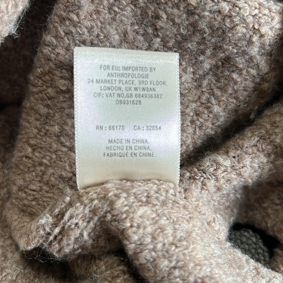 Anthropologie Moth Cut out Cold Shoulder Sweater Merino Wool Alpaca Blend Sz M - Picture 13 of 13